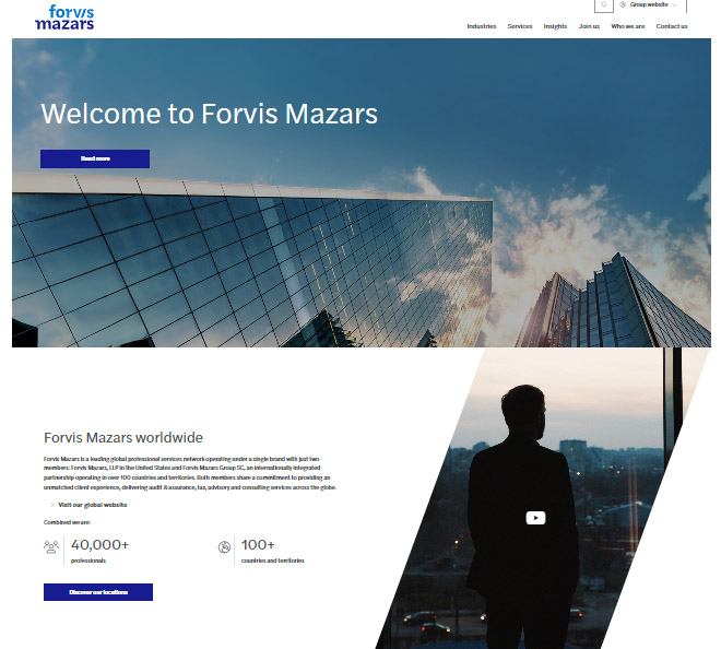Forvis Mazars website