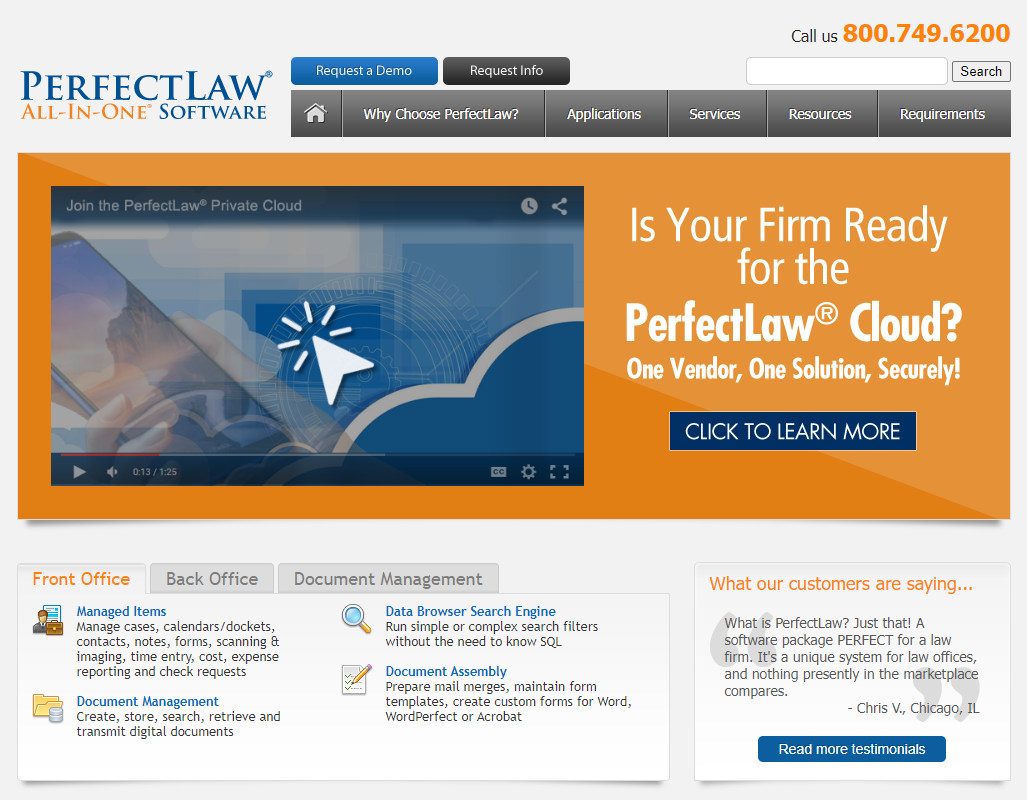 PerfectLaw website